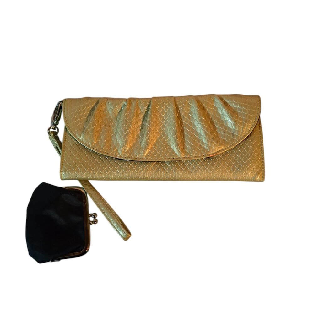 Mundi Gold Sparkly Wristlet With Black Coin Purse - Picture 7 of 10